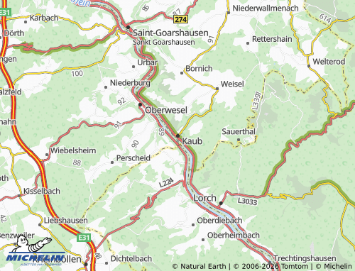 MICHELIN Kaub map - ViaMichelin