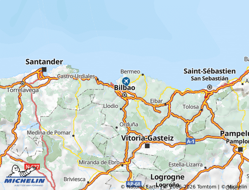 Carte MICHELIN Biscaye - ViaMichelin