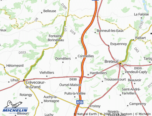MICHELIN Cormeilles map - ViaMichelin