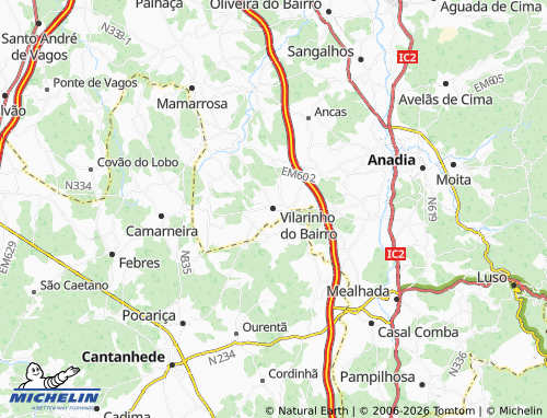 MICHELIN Vilarinho do Bairro map - ViaMichelin