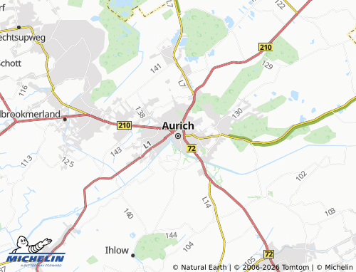 MICHELIN Aurich map - ViaMichelin