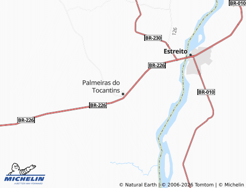 MICHELIN-Landkarte Palmeiras do Tocantins - ViaMichelin