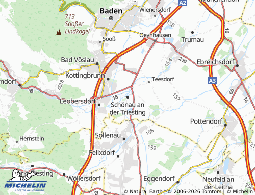MICHELIN Schönau an der Triesting map - ViaMichelin