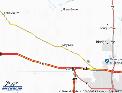 MICHELIN-Landkarte Maysville - ViaMichelin