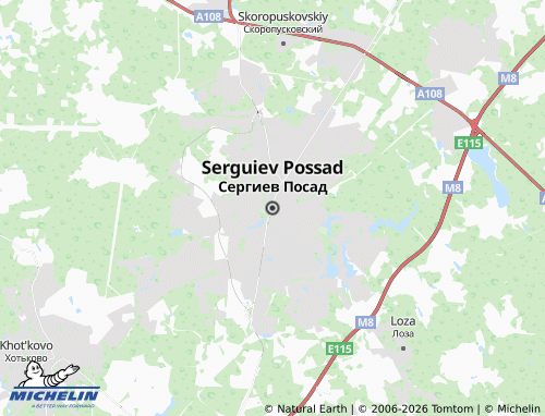 MICHELIN Sergiyev Posad map - ViaMichelin