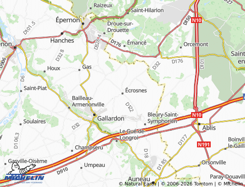 Mappa MICHELIN Écrosnes - ViaMichelin