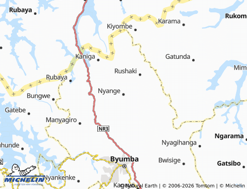 Mapa MICHELIN Nyange - ViaMichelin