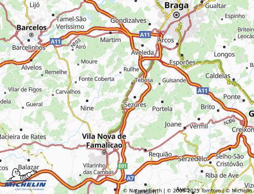 MICHELIN Airão (Santa Maria) map - ViaMichelin