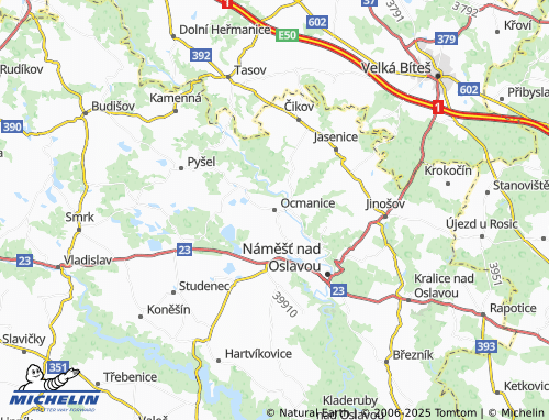 MICHELIN Ocmanice map - ViaMichelin