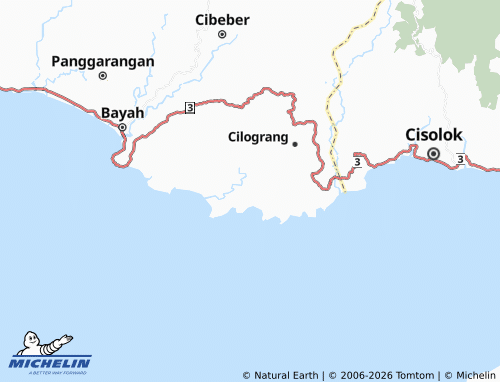 Kaart MICHELIN Sawarna Timur - ViaMichelin