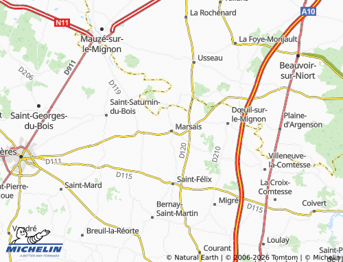 Mapa MICHELIN Marsais - ViaMichelin