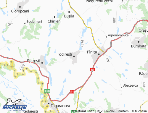 MICHELIN Todirești map - ViaMichelin