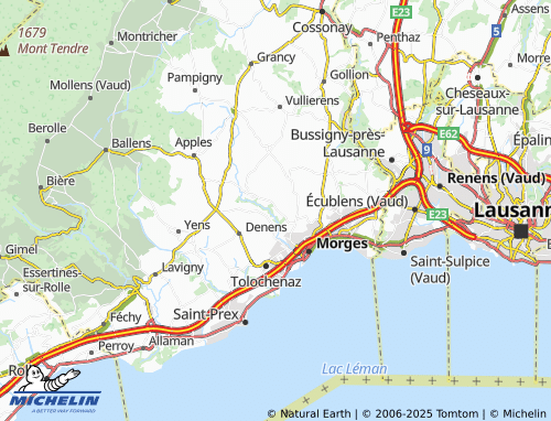 Carte MICHELIN Monnaz - ViaMichelin