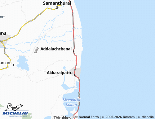 Mappa MICHELIN Addalachchenai 02 - ViaMichelin