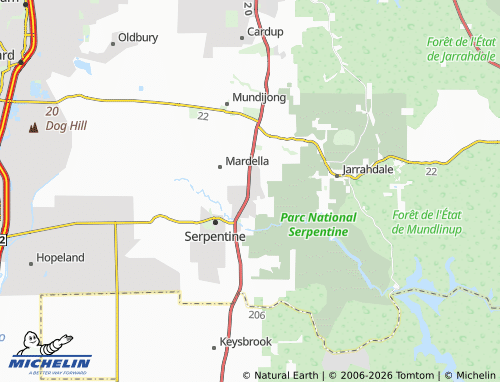 MICHELIN Cowerin map - ViaMichelin