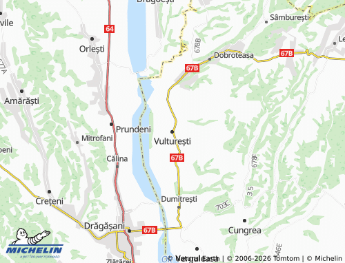 Carte MICHELIN Vulturești - ViaMichelin