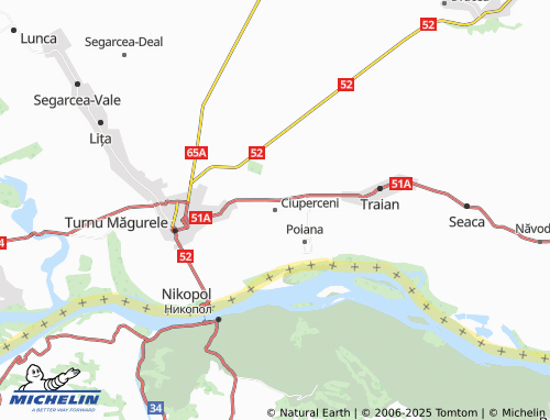 MICHELIN Ciuperceni map - ViaMichelin