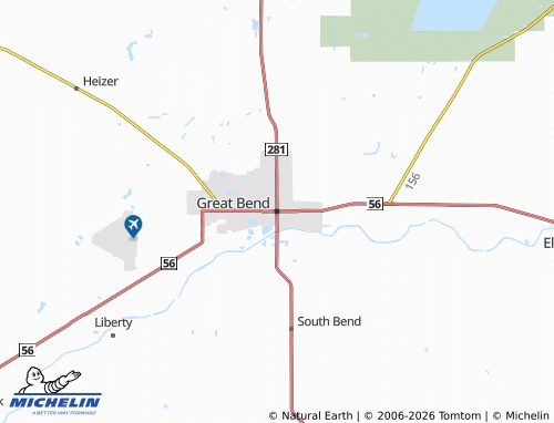 Mappa MICHELIN Great Bend - ViaMichelin