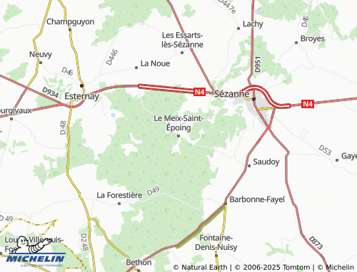MICHELIN-Landkarte Le Meix-Saint-Époing - ViaMichelin