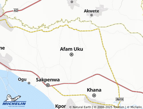 MICHELIN Afam Uku map - ViaMichelin