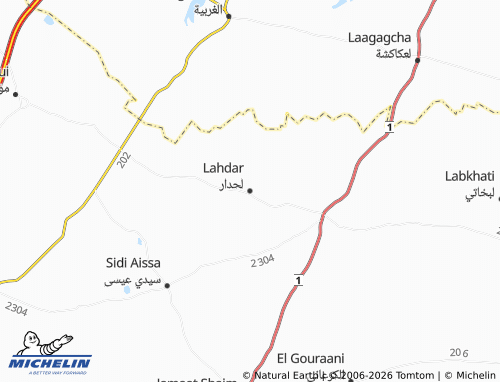 Mappa MICHELIN Lahdar - ViaMichelin