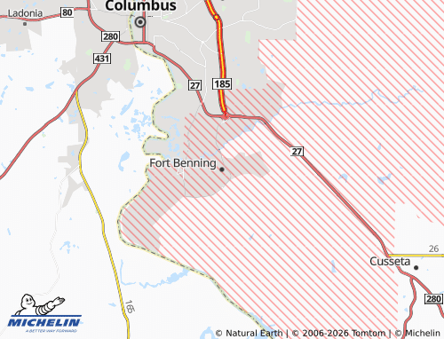 Mappa MICHELIN Fort Benning - ViaMichelin