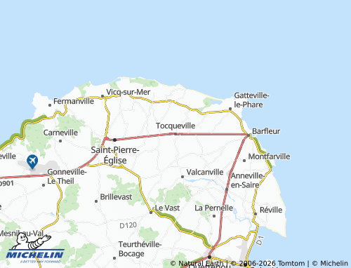 MICHELIN Tocqueville map - ViaMichelin