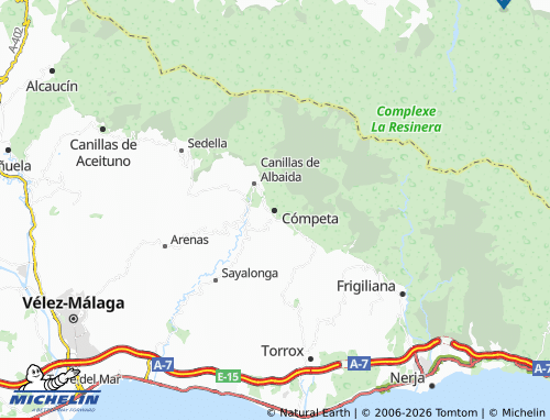 Mappa MICHELIN Cómpeta - ViaMichelin