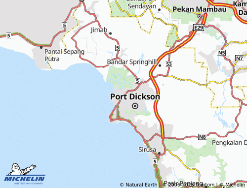 MICHELIN Lukut Prima map - ViaMichelin