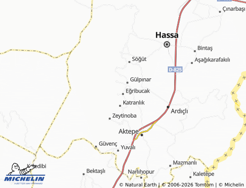 Mappa MICHELIN Eğribucak - ViaMichelin