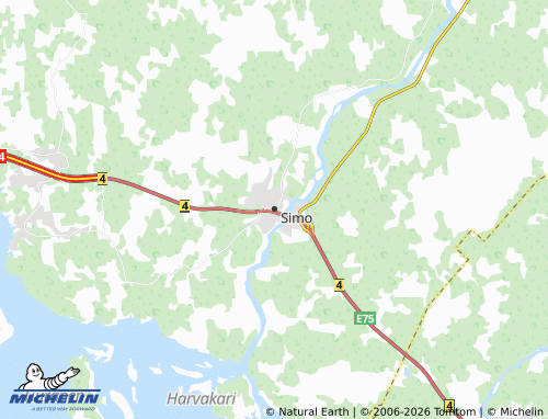 MICHELIN-Landkarte Simo - ViaMichelin
