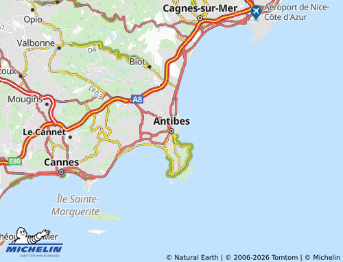 Mappa MICHELIN Antibes - ViaMichelin