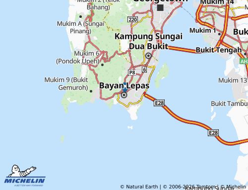 MICHELIN Bayan Lepas map - ViaMichelin