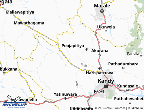 MICHELIN Alawattegama map - ViaMichelin