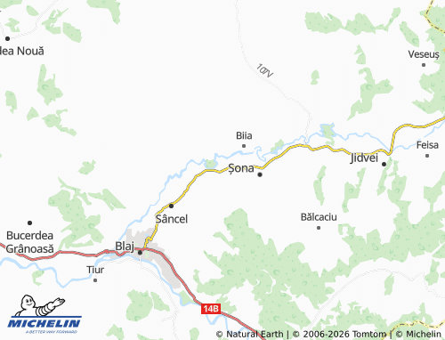 MICHELIN Lunca Târnavei map - ViaMichelin