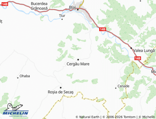 Mappa MICHELIN Cergău Mare - ViaMichelin