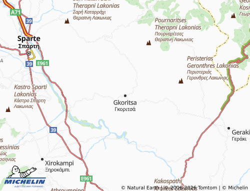 MICHELIN Gkoritsa map - ViaMichelin
