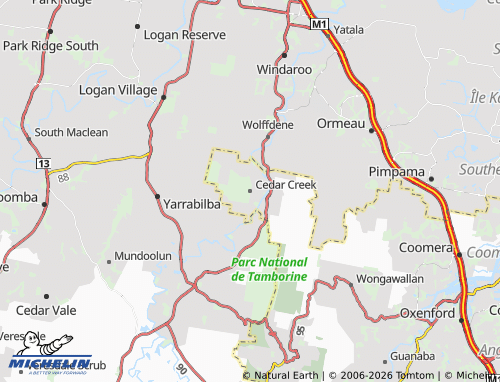 Mappa MICHELIN Cedar Creek - ViaMichelin