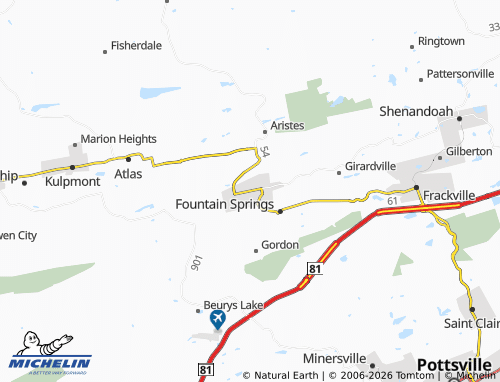Carte MICHELIN Ashland - ViaMichelin