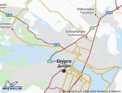 MICHELIN Amur-Nyzhnodniprovskyi map - ViaMichelin