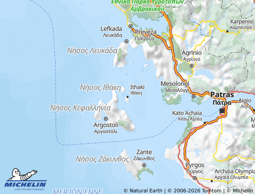 Mapa MICHELIN Ithaki - ViaMichelin