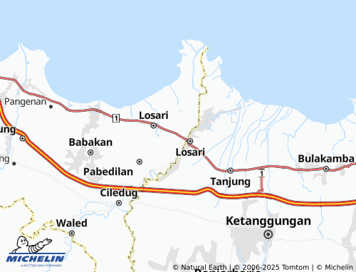 MICHELIN Losari Kidul map - ViaMichelin
