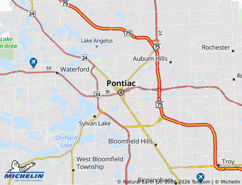 Mappa MICHELIN Pontiac - ViaMichelin
