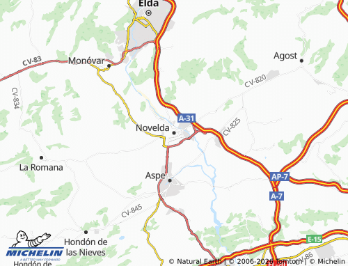 Mapa MICHELIN Novelda - ViaMichelin