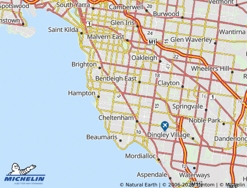 Mapa MICHELIN Moorabbin - ViaMichelin