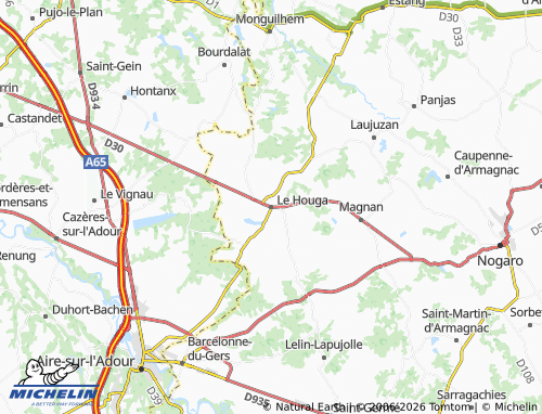 Mapa MICHELIN Le Houga - ViaMichelin