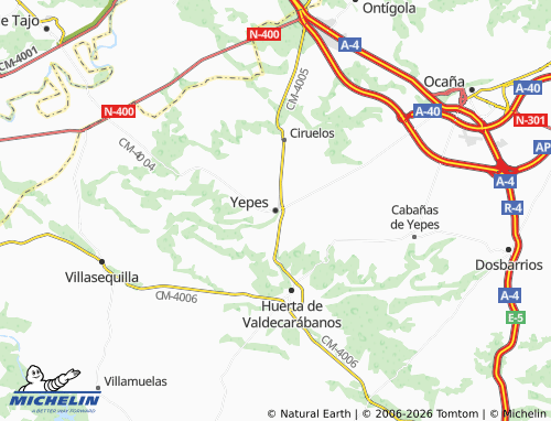 Kaart MICHELIN Yepes - ViaMichelin