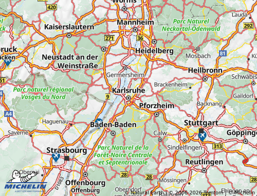 Mapa MICHELIN Karlsruhe - ViaMichelin