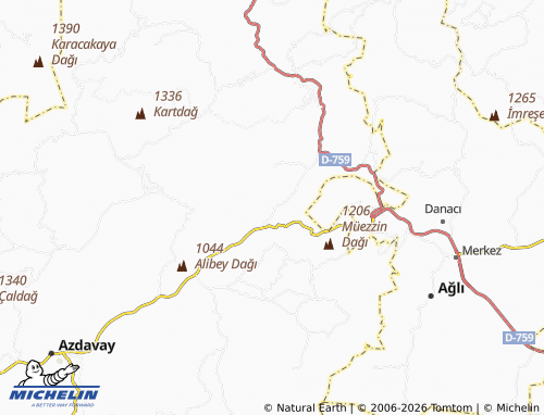 MICHELIN Sabuncular map - ViaMichelin