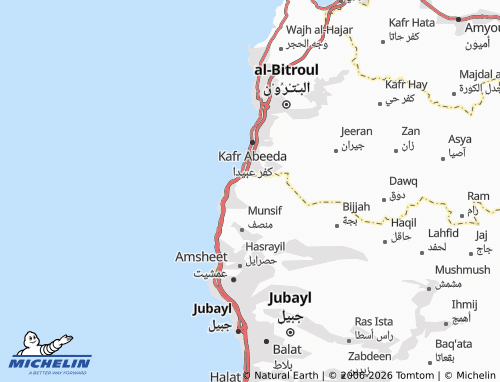 Mapa MICHELIN Kafr Kidah - ViaMichelin